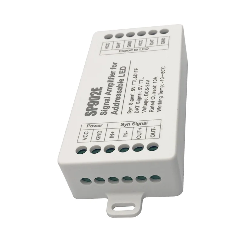 SP902E SPI Signal Amplifier Repeater for WS2812 WS2811 WS2813 RGB Addressable IC LED Pixel Strip Programmable Matrix Panel Light