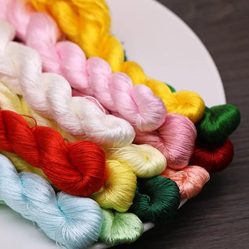 Pure natural mulberry silk smooth hand woven silk yarn