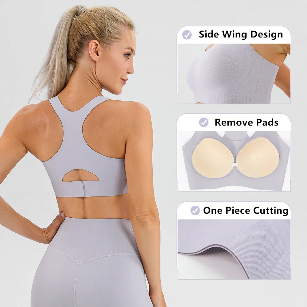 Trending Products 2023 New Arrivals criss-cross back padded adjustable sports bra  for women