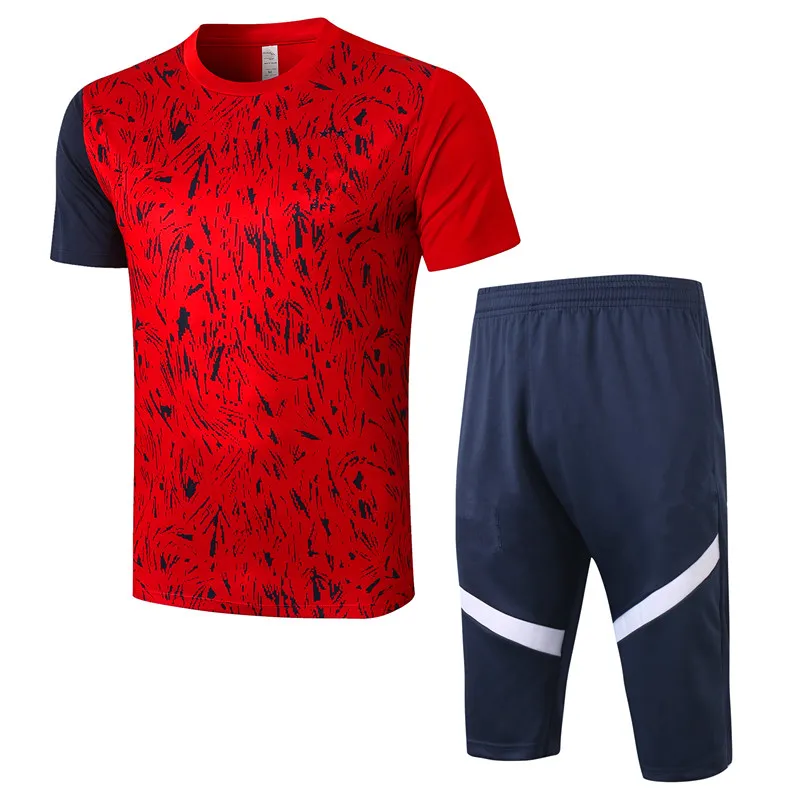 
Free ship to france pairs Marseilles Football training suit 2020/2021 Neymar Mbappe soccer training shirt and Cropped Trousers 