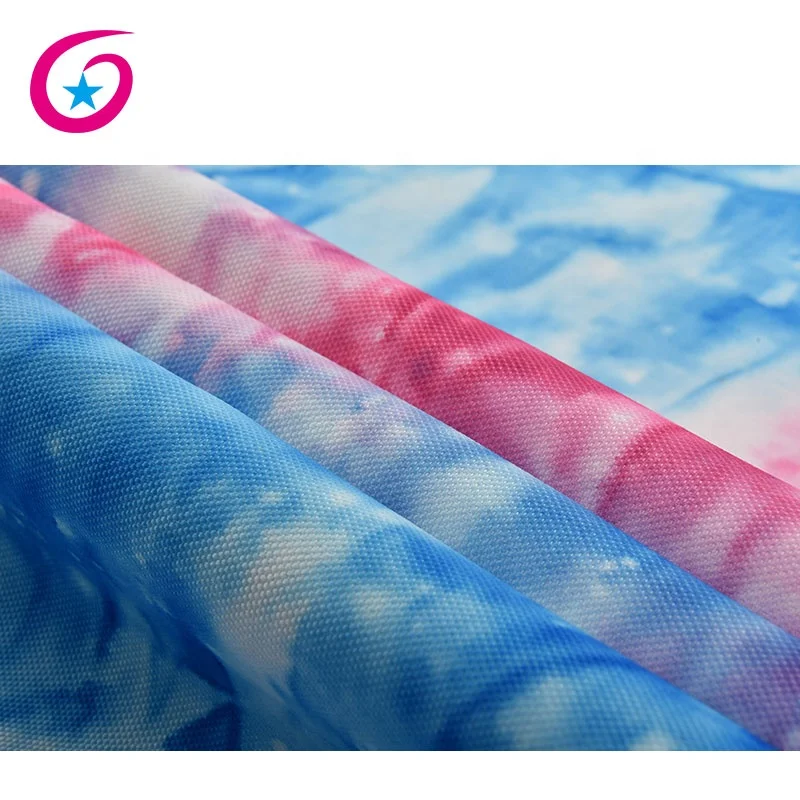 
Tie dye effect heat transfer print 100% polyester fabric canvas fabric 