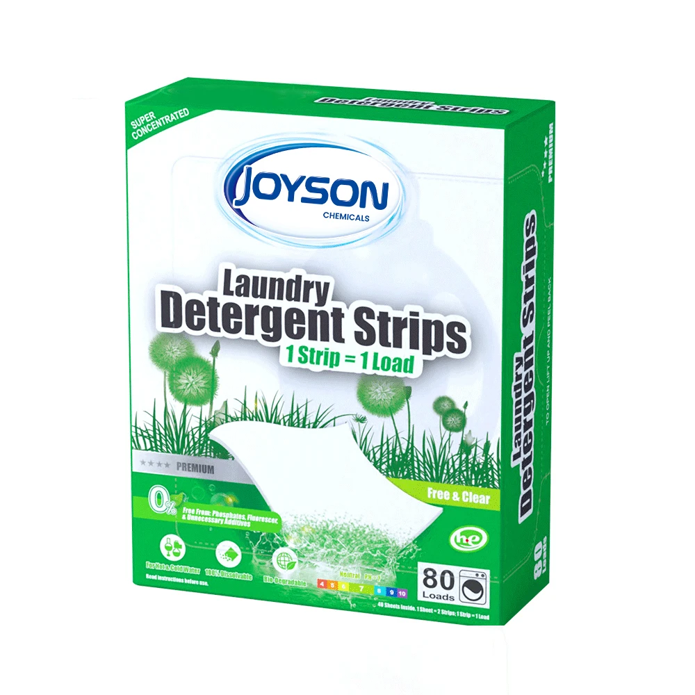 Factory Custom Wholesale Eco friendly Biodegradable Laundry Detergent Strips Laundry Sheet