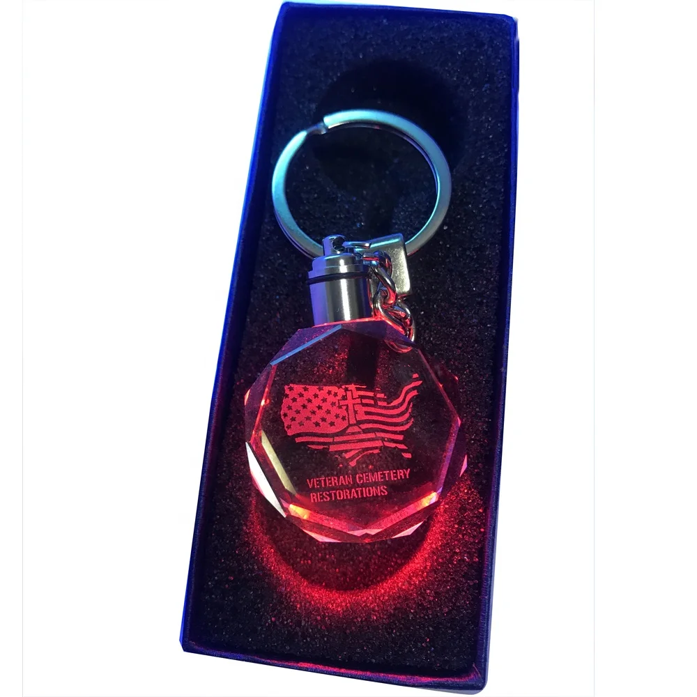 New 3d engraved led Flag keychain self defense keychain with custom flag of Panama keyring