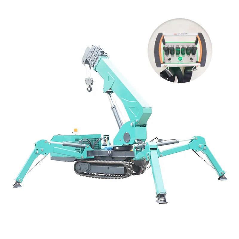 900kg Lift Crane with Hook Telescopic Boom Bob-lift Powered Foldable Spider