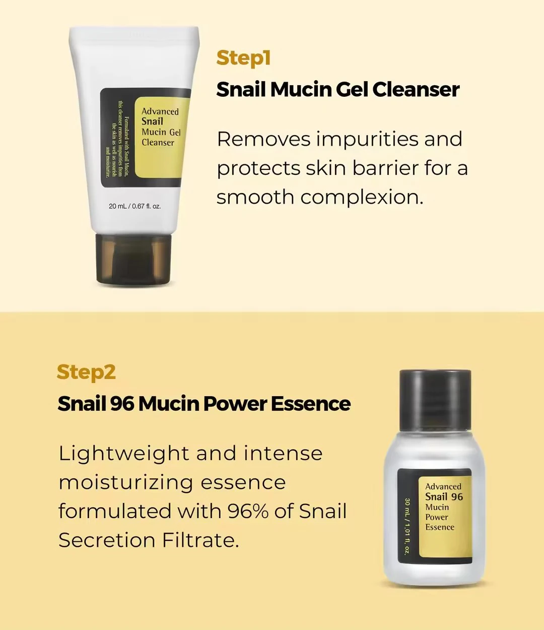 Korean Skincare Advanced All About Snail Kit Face Care Moisturizing Repair Snail Mucin Beauty Organic Skin Care Serum