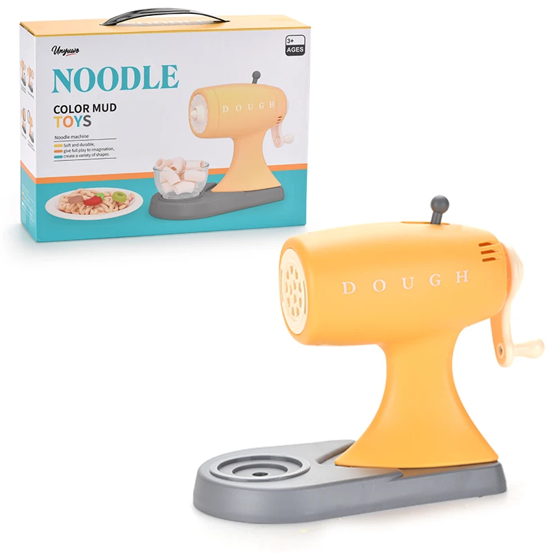 Kids play house kitchen toy DIY eco friendly magic bulk play clay plasticine modeling play dough set noodle machine toys
