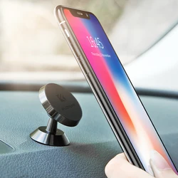 Car Phone Holder Dashboard Mount 360 Rotating Magnetic Mobile Holder Aluminum Alloy Car Holder Magnetic Telefoon Houder Auto