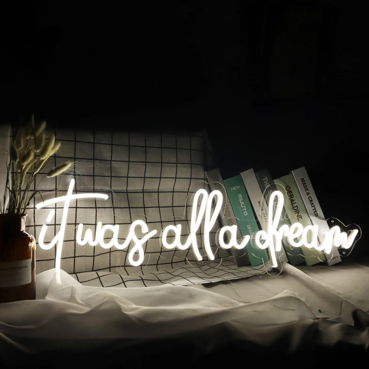 2021 popular acrylic custom new led advertising wedding party birthday decoration flexible neon nike sign logo party