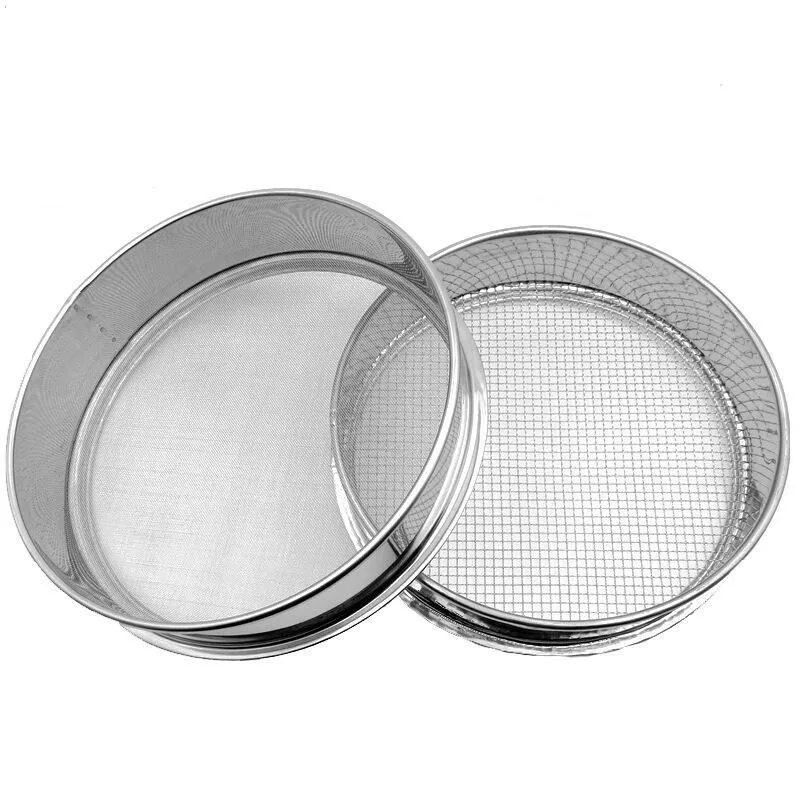 Stainless Steel Flour Sifter Fine Mesh Round Flour Sifter for Baking Soil Sieve for Garden