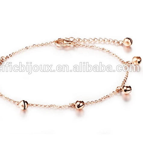 Детские ювелирные изделия Очаровательный браслет на ногу твердый золотой браслет с тупым колокольчиком детские ювелирные изделия детский браслет ювелирные изделия