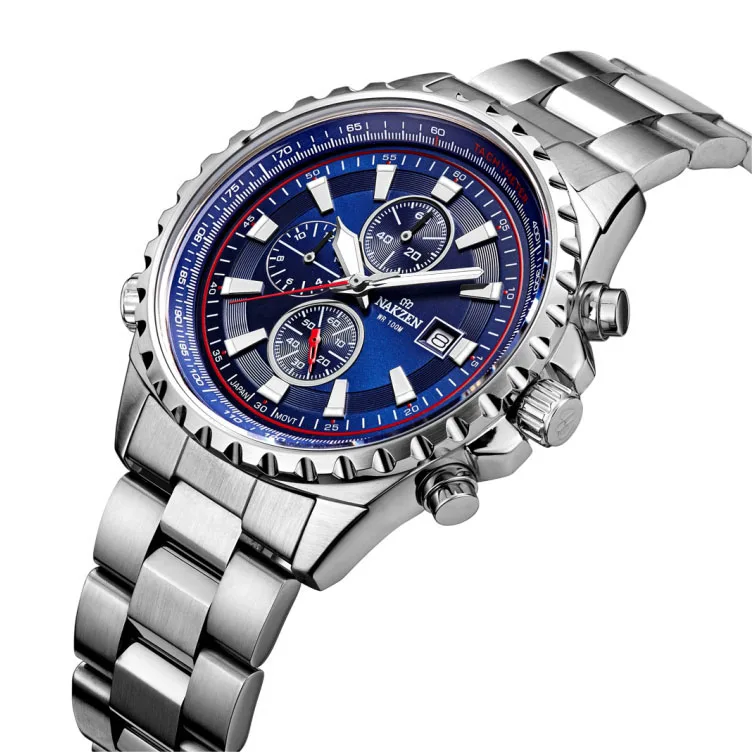 Fashion design rotating inner ring sport watches for men relojes para hombre 10 atm water resistant stainless steel mans watch