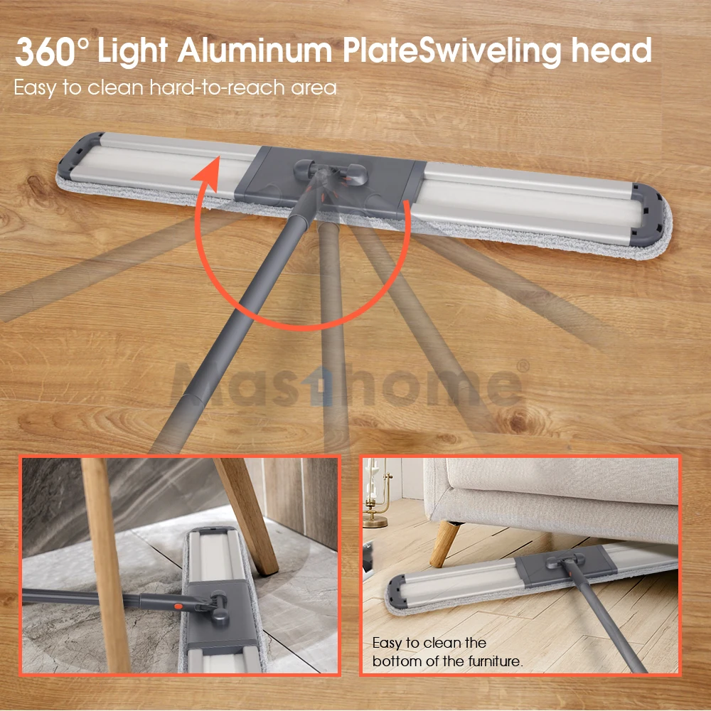 Masthome Cleaning Floor Tools Wholesale Flat Commercial Duster Mop 360 Spin Dust Proof Industrial Suit Mop