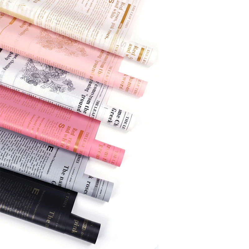 Cheap price wholesale printed flower paper flower gift wrapping packaging paper