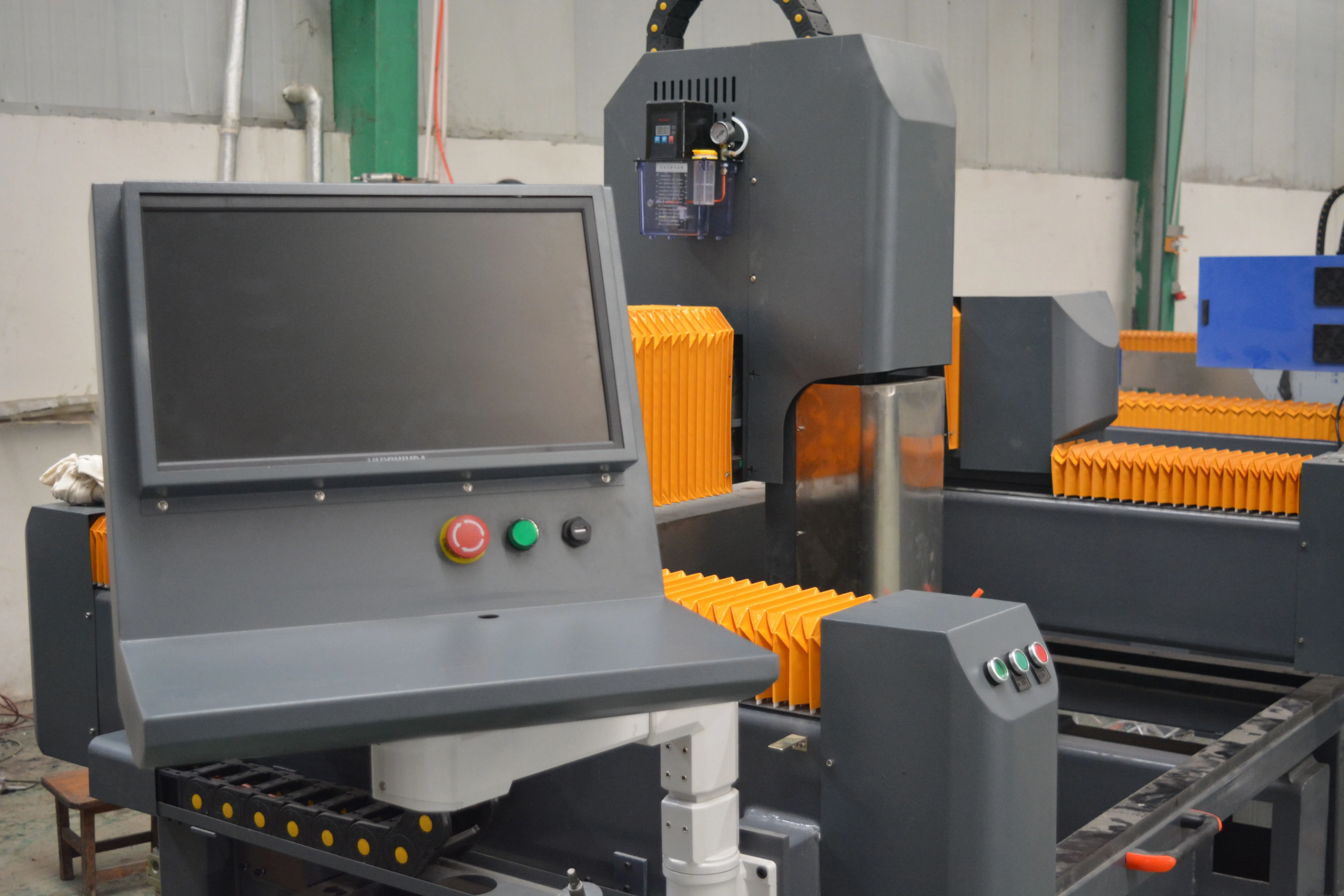 China Factory Hot Sale 7.5kw automatic tool change spindle stone cnc router marble granite cutting cnc bridge cutting machine