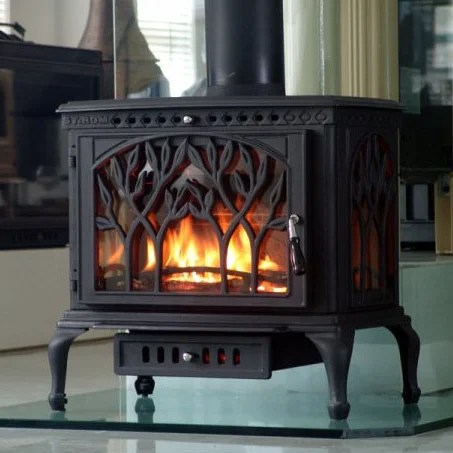 High Quality Traditional style Freestanding Factory Burning Stove Central Heating Cast Iron Wood Burning Stove With Oven