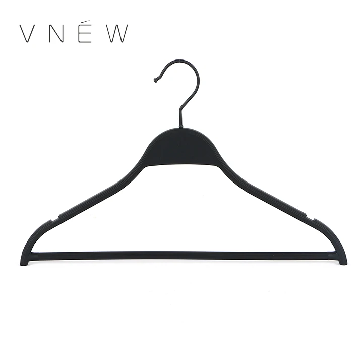 Towel-hook Space saving light weight black  recyclable plastic clothes hanger