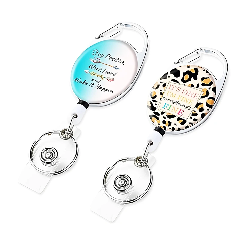 Wholesale Manufacturer Custom Logo Blank Plastic Reusable Black Retractable Badge Reel Clips Id Name Badge Holder