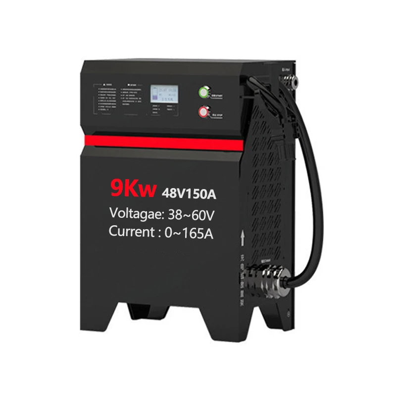 Forklift 48V 150A 9Kw lithium battery charger LifePo4 battery pack Smart EV car charger 24V 48V 80v 120V AGV RGV DC charger