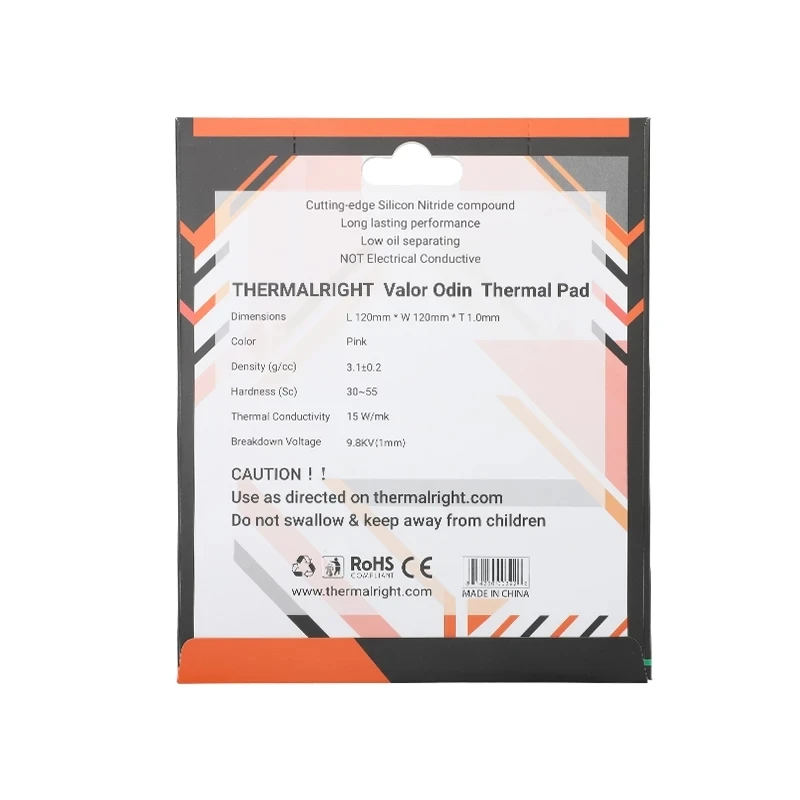 Thermalright Thermal Pad 15W/mk 120x120 0.5-3mm VALOR ODIN For CPU/GPU/RAM/SSD,Graphic Card Cooler Motherboard Laptop