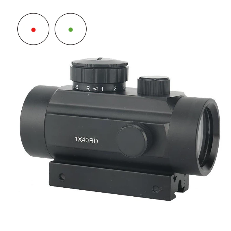 Factory Tactical Optics 1X40RD Metal Green Red Dot Sight Outdoor Hunting Scope