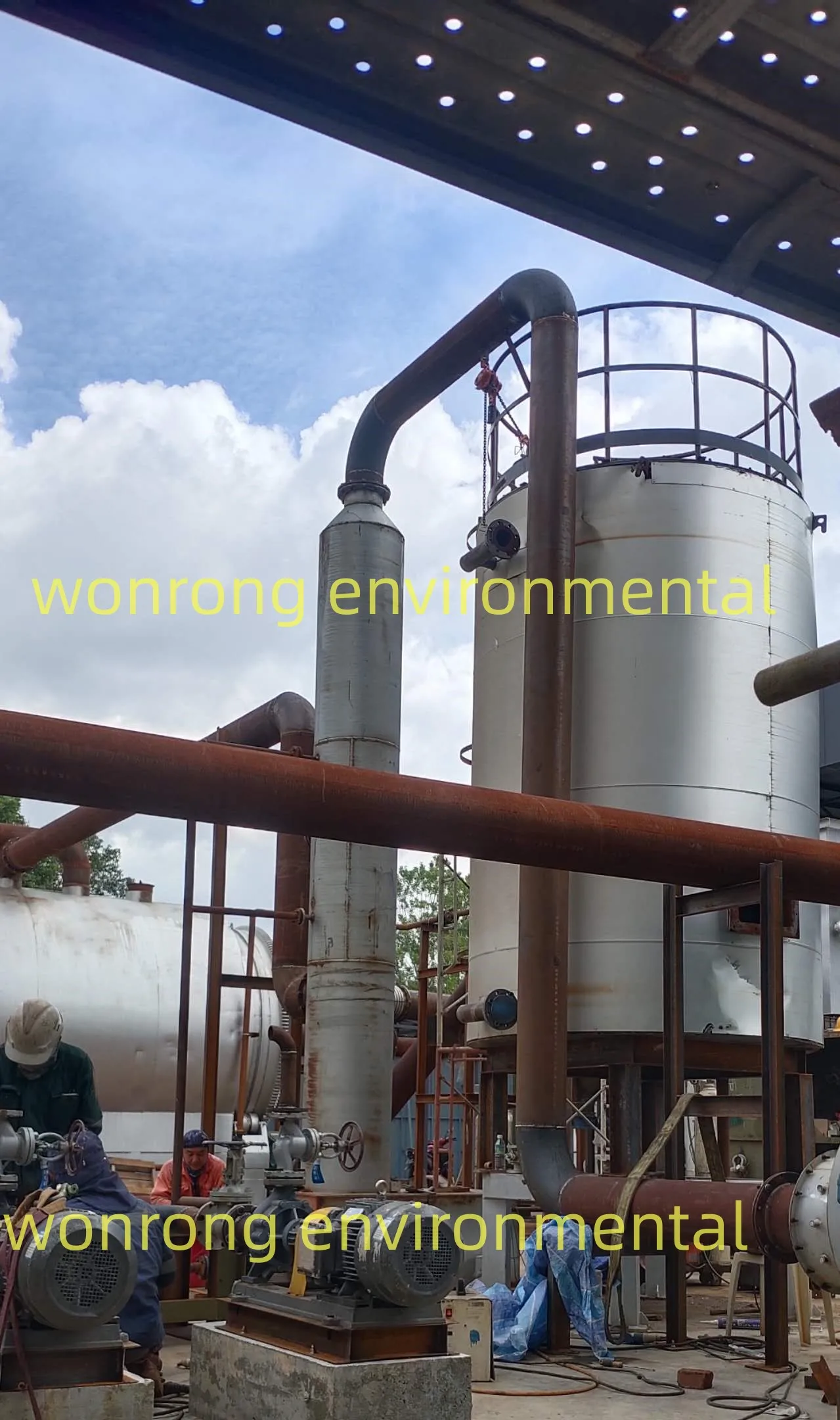 Highly oil yield 85% DCS Auto control system waste engine oil to diesel refinery plant. Highly productive pyrolysis oil machine