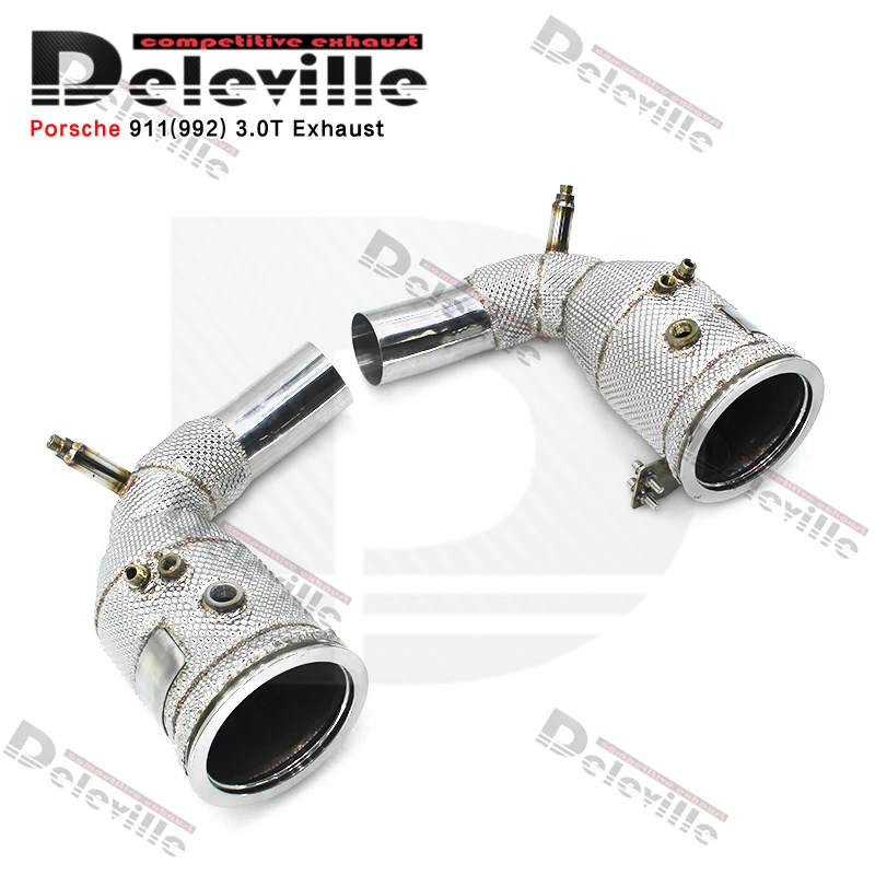 High flow catted downpipe  For  Porsche 911(992) 3.0T Carrera S 2019-2022 with catalyst Exhaust  header Pipes
