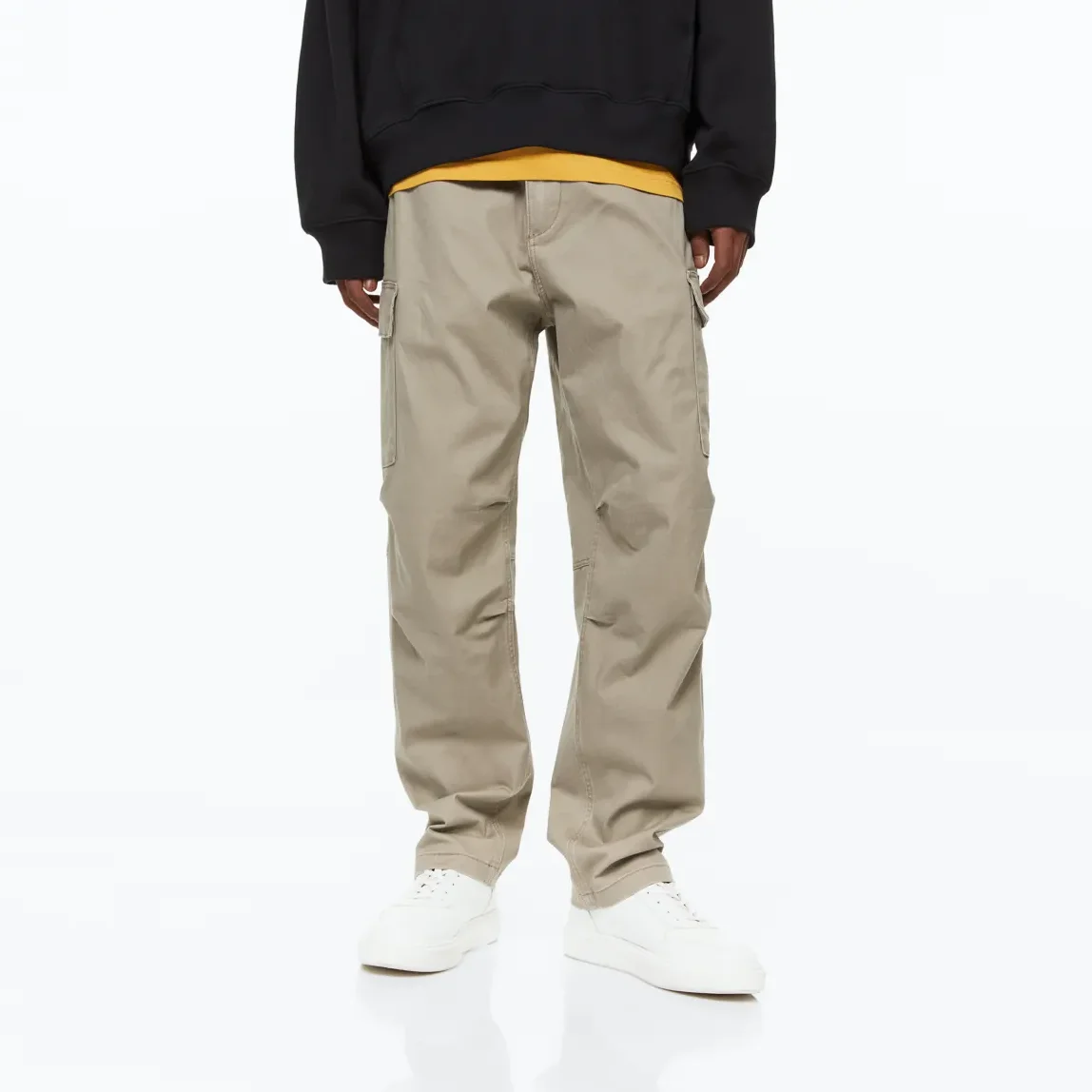 Custom Elastic Waist Loose Fit Utility Pockets Clothing Trousers Jogger Casual Streetwear Baggy Twill Cargo Pants for Men