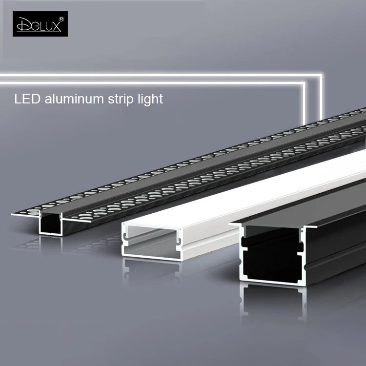 DGLUX U-Shaped Groove Exposed Shell Channel Led Strip Linear Lighting Aluminum Extruded Led Profile