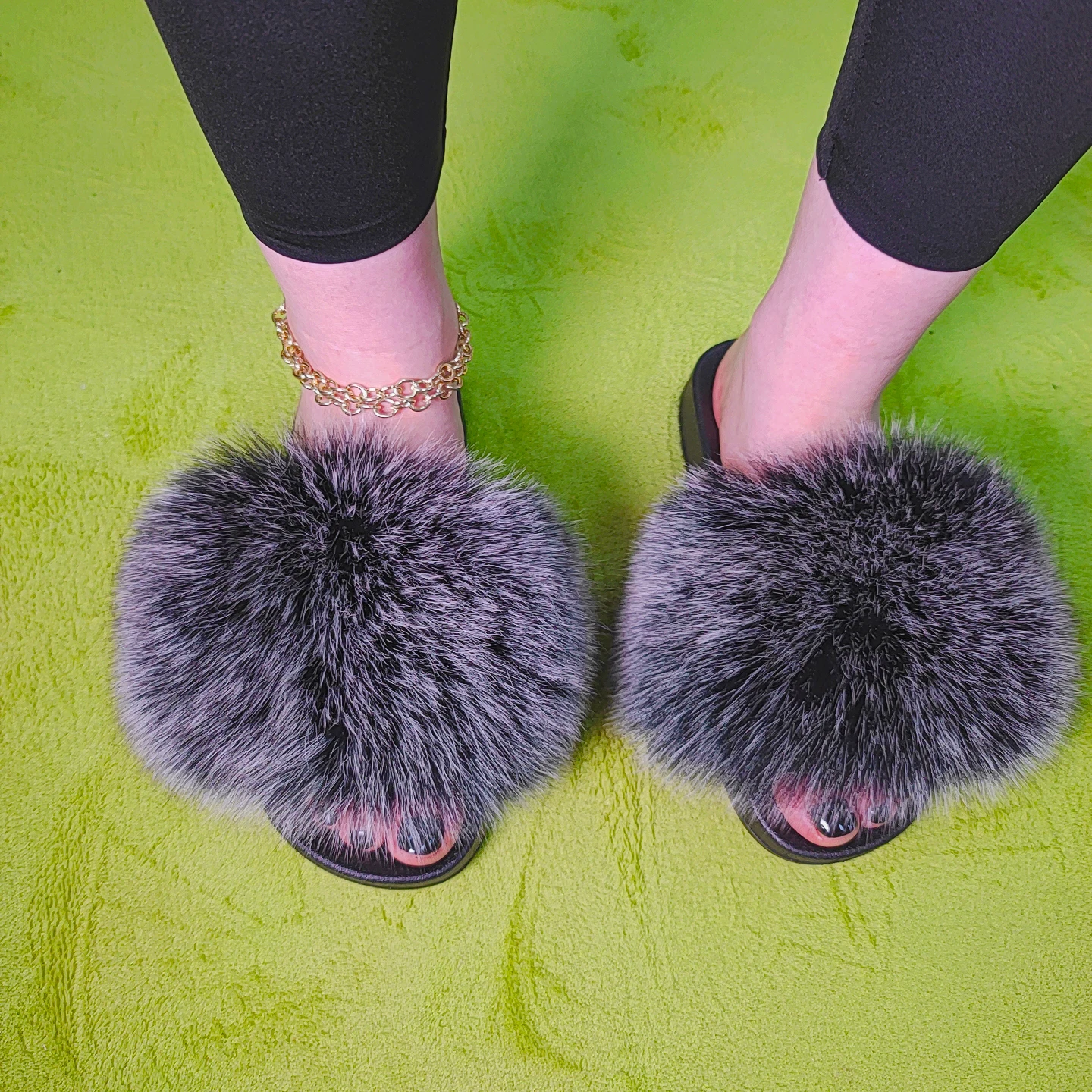 
Furry Flip Flops Women Spring Summer Real Fox Fur Slippers Stable Quality Raccoon Fur Soft Sandals Wholesale Women Fur Slides 
