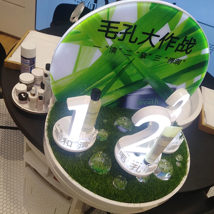 Acrylic Cosmetic Display Stands Accessories Cardboard Makeup Display Chips Display rack