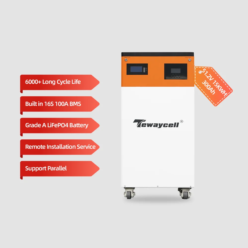 Tewaycell All In One ESS 51.2V 300Ah 15kwh Lifepo4 Battery with 5kw Inverter For House energy storage system