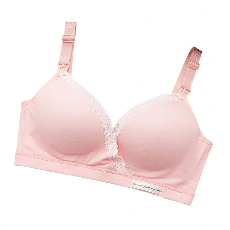 Nursing Bra Without Steel Ring Lace Thin Comfortable Maternity Underwear Plus Size Front Button Breastfeeding Bra