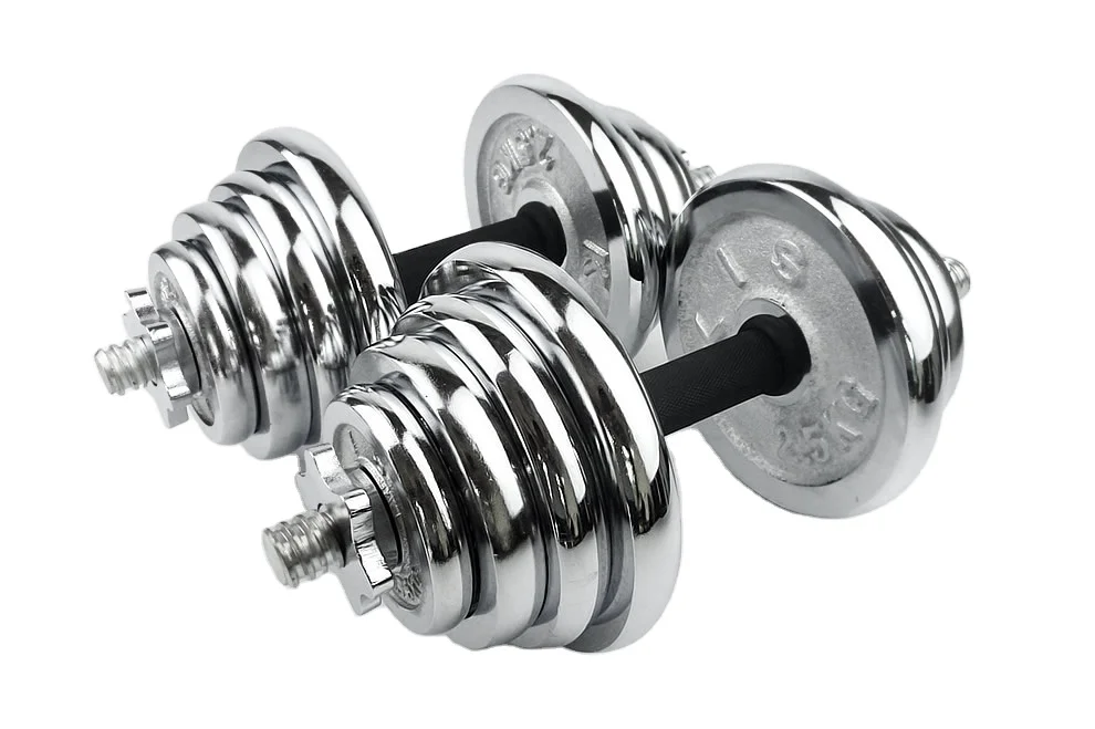 20kg dumbbells Gym Equipment Fitness Exercise Gift Packaging Cheap Electroplating adjustable Cast Iron Set Dumbbell