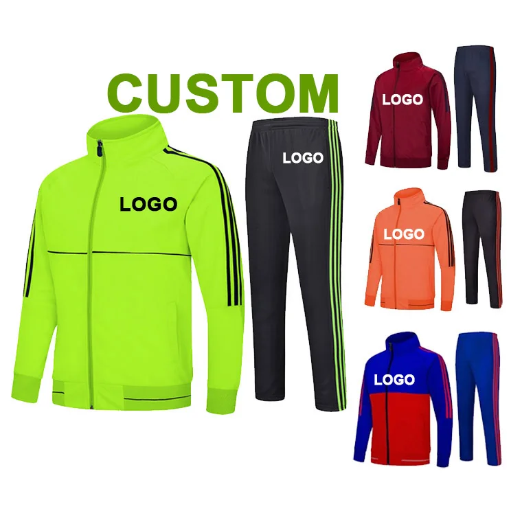 Wholesale Autumn Light Board Training Clothes Competition Team Sports Jacket Men Long Sleeve Custom Football Soccer Jersey Set