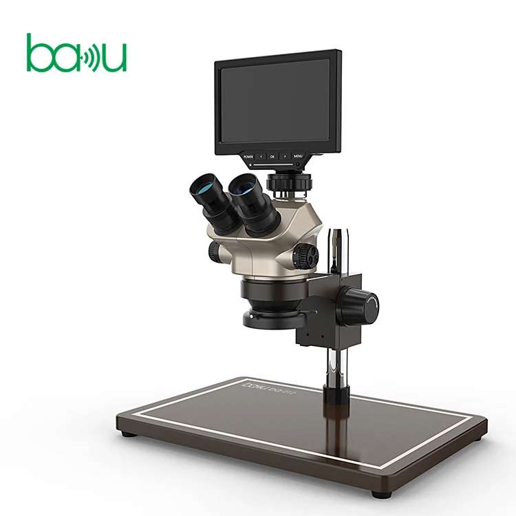 BAKU ba-012 electronic microscope for phone repair with lcd screen and HDMI digital microscope camera lcd digital microscope