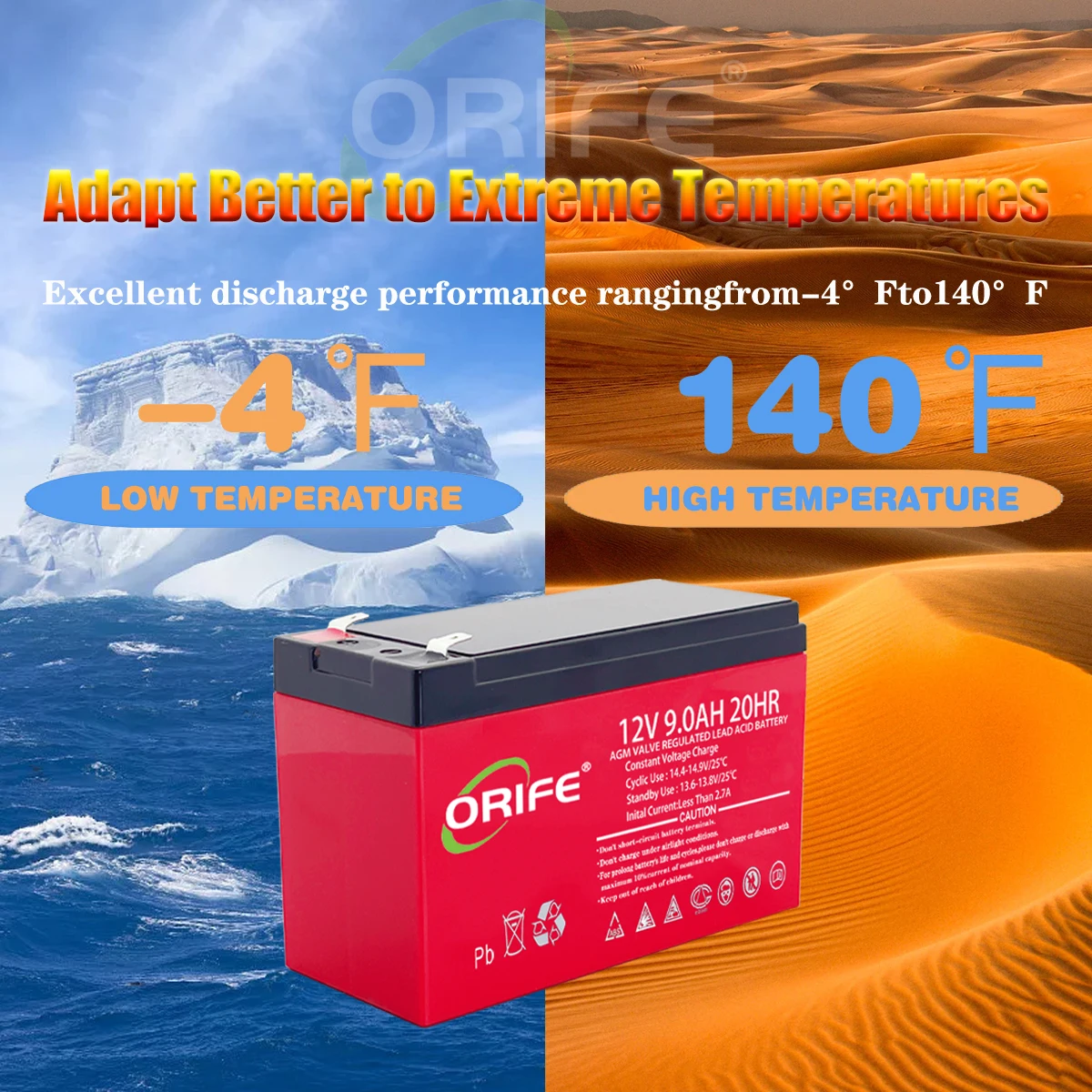 ORIFE custom factory lower price high quality agm lead acid 12v 9ah vrla battery