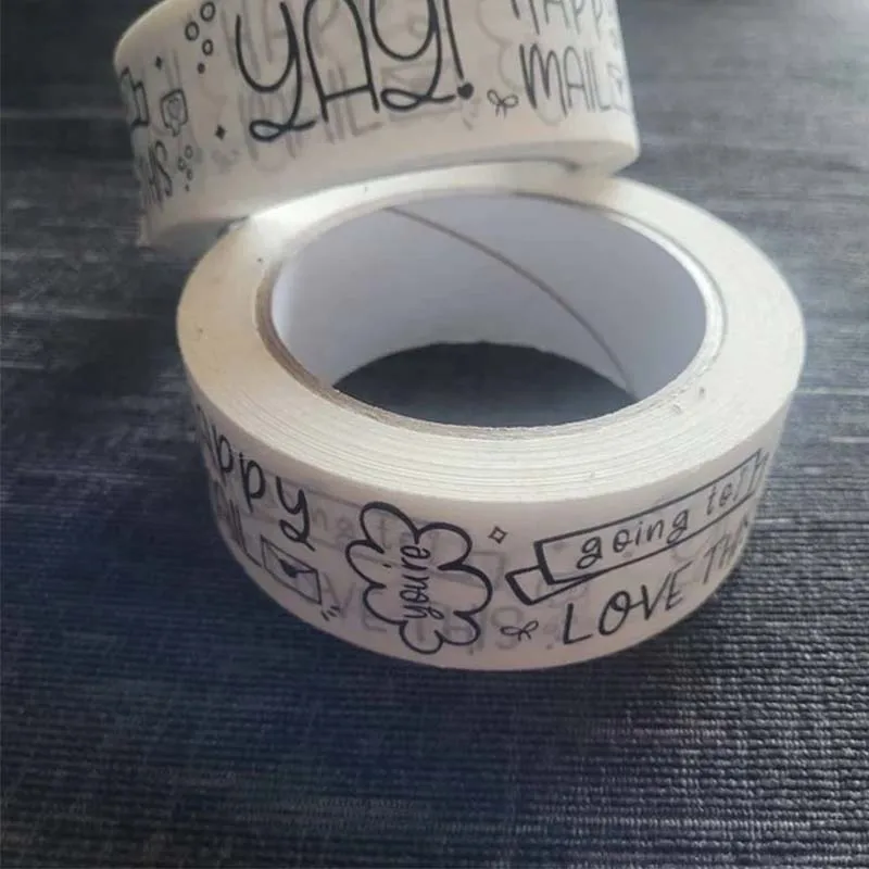 Упаковочная лента с логотипом на заказ активированная водой усиленная из крафт-бумаги клейкая упаковочная