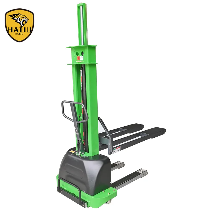 Qingdao Strong Capacity 1000kg 1300mm Full Electric Selfing Loading Stacker