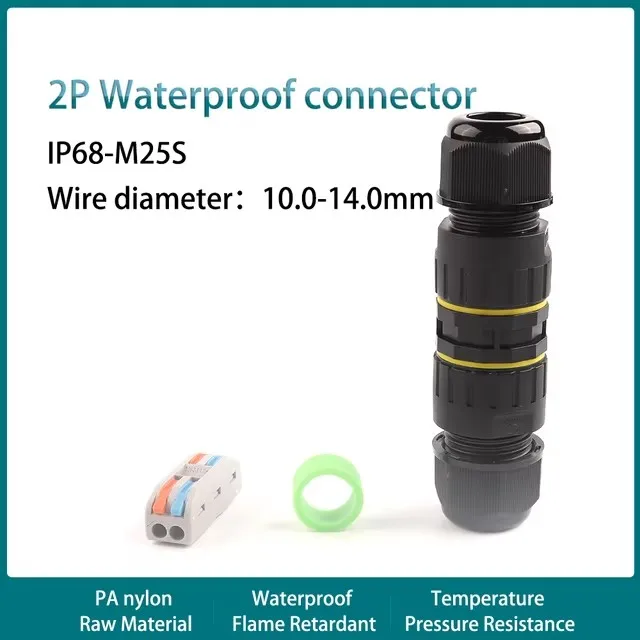 M25S IP68 Waterproof Wire Connector Spl 2/3 Pin 222/223 Electrical Cable Connector Terminal Adapter Plug-in connection LED Light