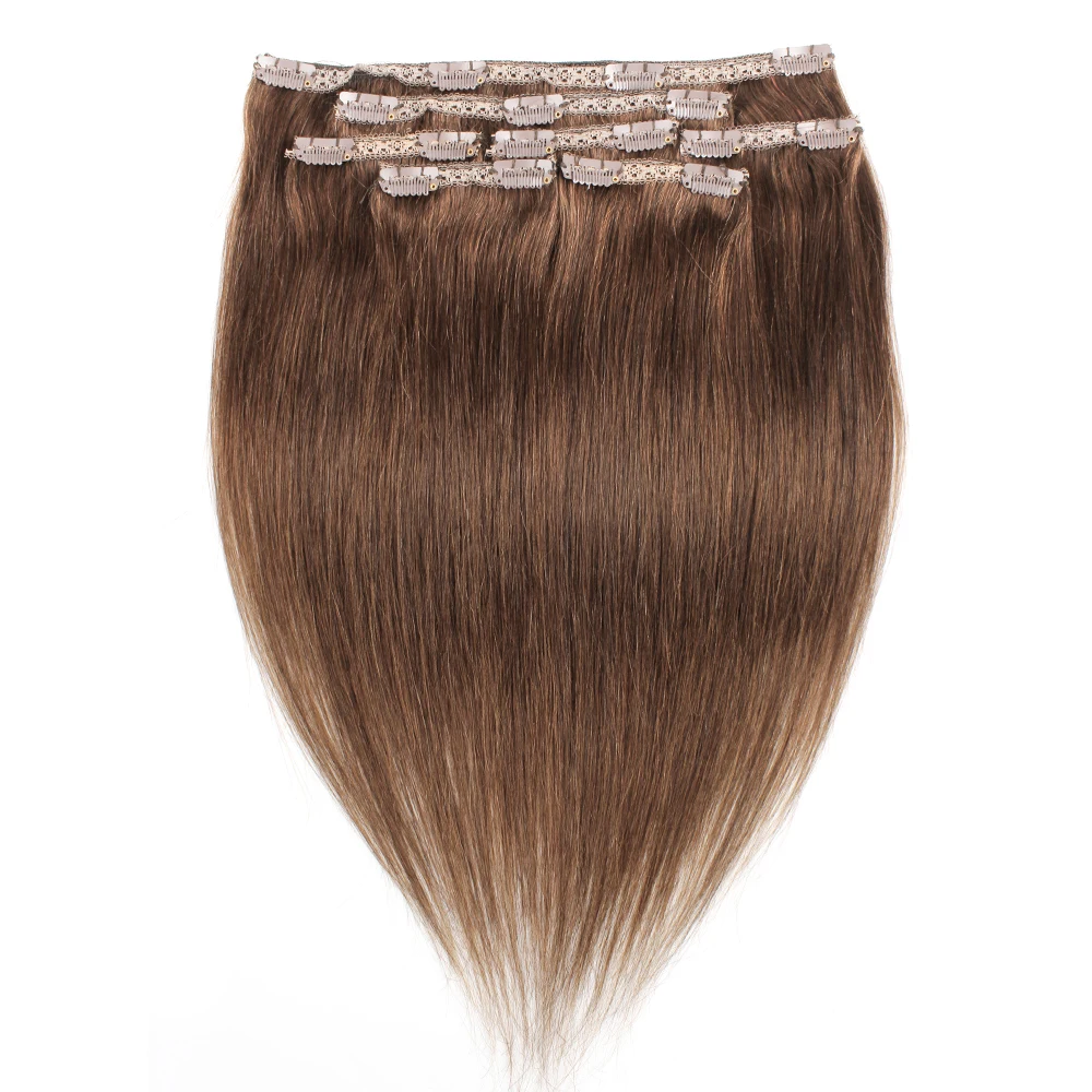 Long Lasting Virgin Brazilian Clip In Hair Extension 100% Remy Human Clip extension