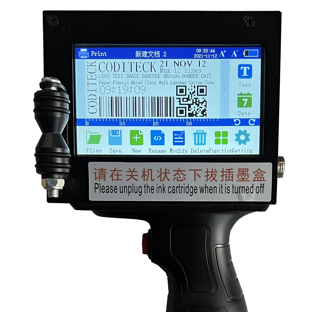 Coditeck 20 languages 12.7mm fastjet inkjet printer