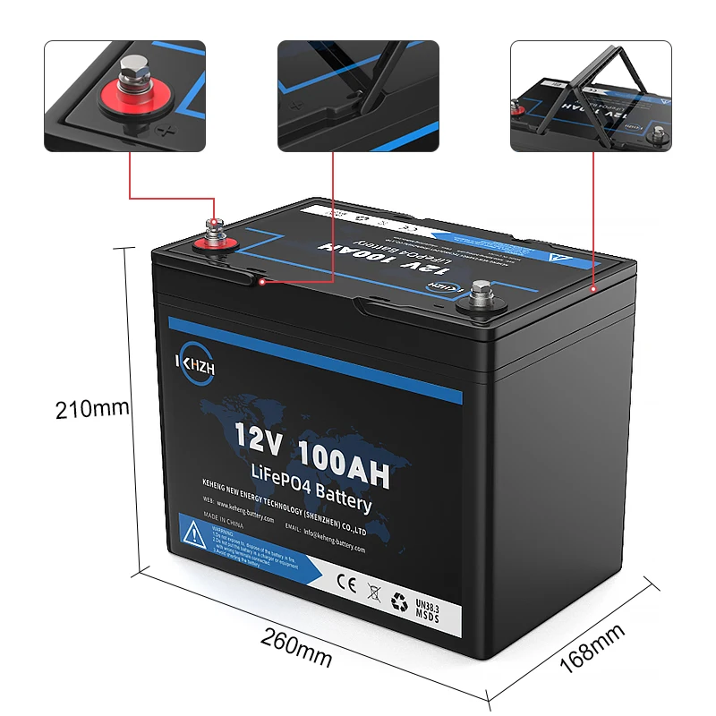 Литий-железо-ионный аккумулятор Keheng Lifepo4 Lipo4 12 В 50 Ач 100 200 ач 280 Аккумулятор LFP Akku