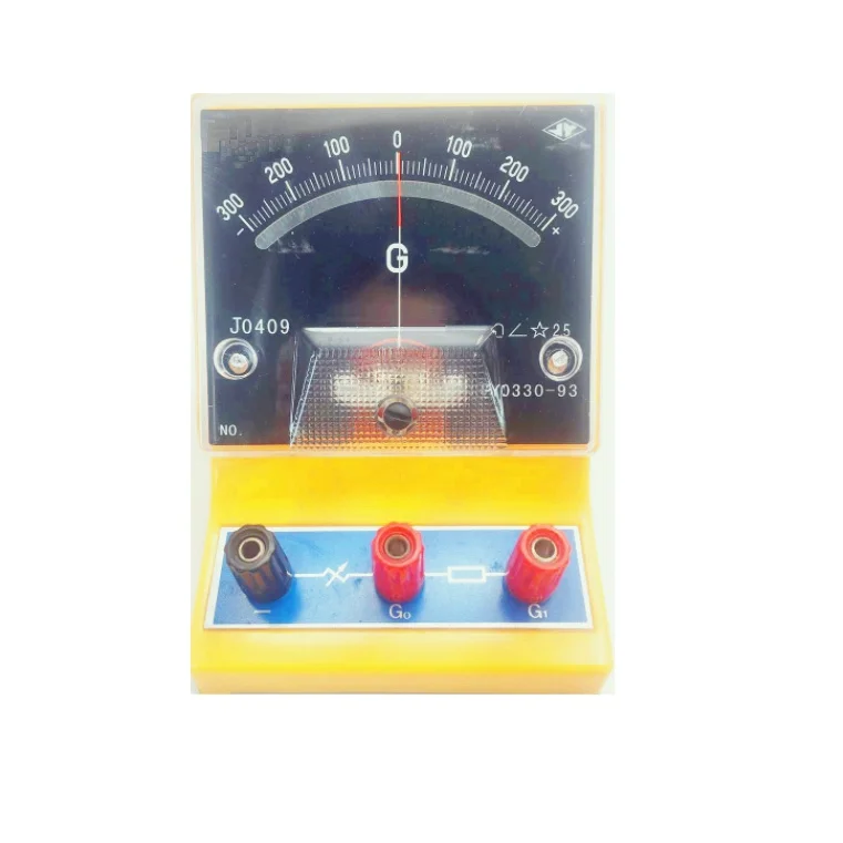 JO409 student meter galvanometer junior high school physical chemistry experiment instrument black yellow background