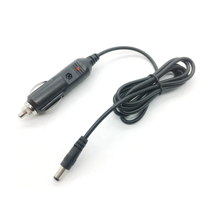 12V/24V auto automotive Car cigarette lighter plug to dc 5521 Barrel Plug power supply adapter power cable