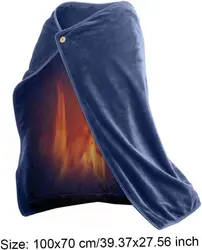 Heating Shawl Electric Usb Heated Throw Blanket Wrap Winter Warming Heated Flannel Shawl