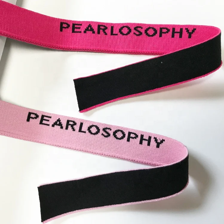 
Factory Customized Knitted Rib Collar Cuffs Flat Machine Jacquard Double-sided With Letter Clothing Accessories 