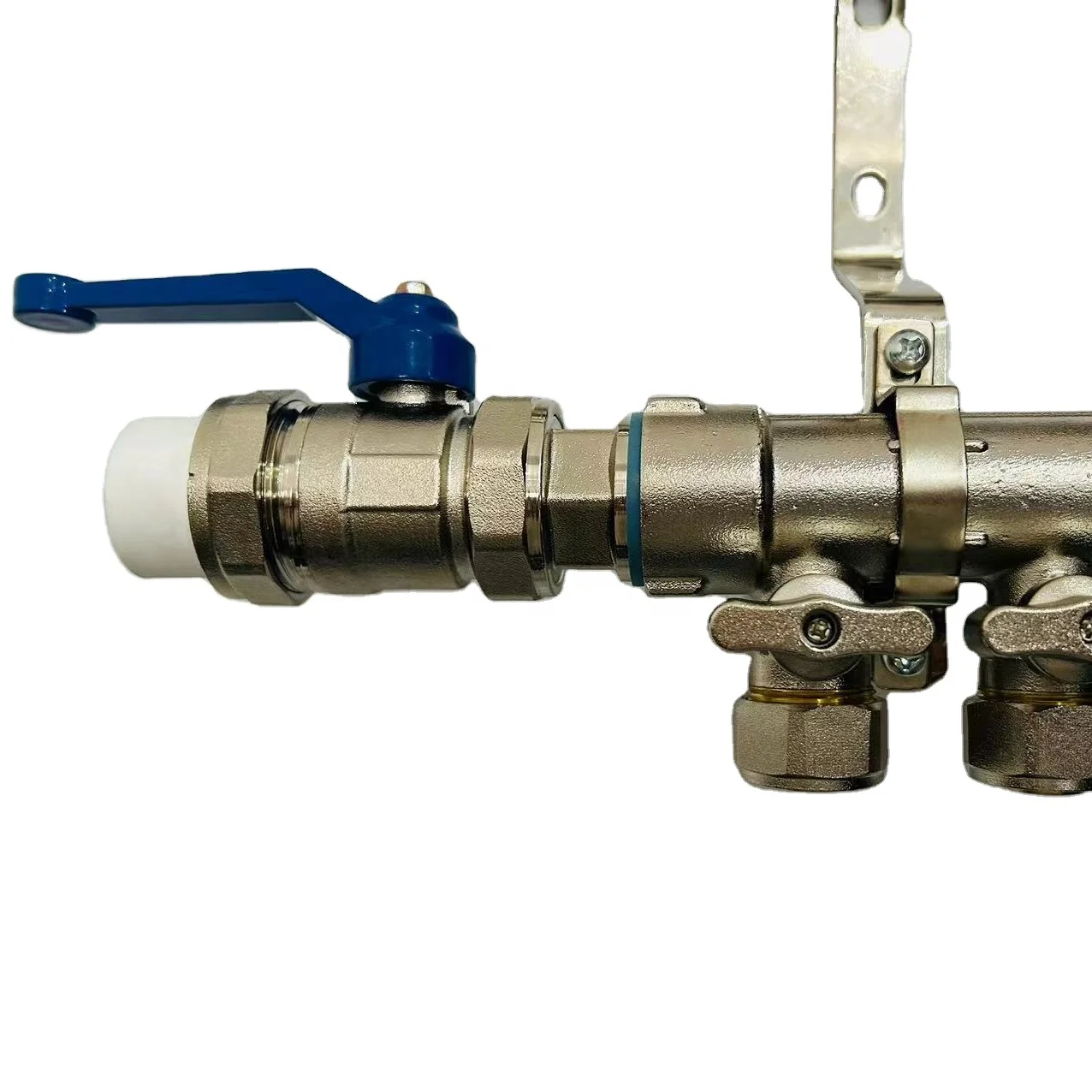 Manufacturer pipe fittings water separator 5way brass copper manifold with connector