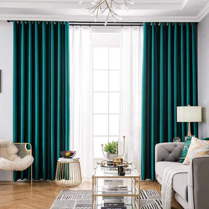 Innermor Modern Style luxury Faux Silk Blackout Customization Drapes and Curtains for the living room Window