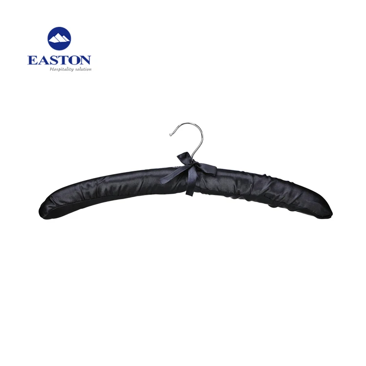 Competitive Price Wholesale Hotel Room Use Clothes Hanger Satin Padded Coat Hangers