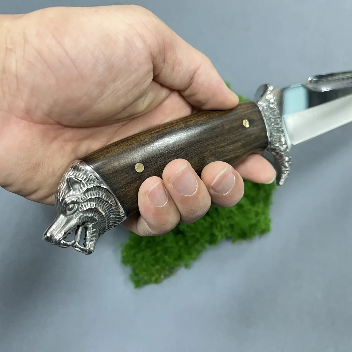 2024 Premium Fixed Blade Steel Knife with Satin High Carbon Outdoor Knife Wooden Handle DIY Grade OEM Customizable Wholesale